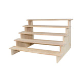Maxbell 2xWood Display Riser Wood Display Riser Stand for Dessert Figurines Conutertop 5 layer 40cm