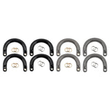 Maxbell 4x2Pcs U Shaped Purse Handles DIY Bag Strap with Metal Buckles Handbag Handles Black Gold Buckle