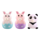 Spit Bubble Relaxing Toy Portable Lovely Sensory Toy for Kids Children Teens Violet Rabbit