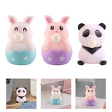 Spit Bubble Relaxing Toy Portable Lovely Sensory Toy for Kids Children Teens Violet Rabbit