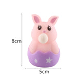 Spit Bubble Relaxing Toy Portable Lovely Sensory Toy for Kids Children Teens Violet Rabbit