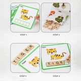 Maxbell Spelling Games with 100 Alphabet Blocks Montessori Toy for Kindergarten Kids