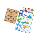 Maxbell Spelling Games with 100 Alphabet Blocks Montessori Toy for Kindergarten Kids