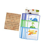 Maxbell Spelling Games with 100 Alphabet Blocks Montessori Toy for Kindergarten Kids