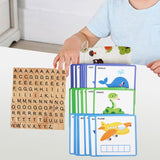 Maxbell Spelling Games with 100 Alphabet Blocks Montessori Toy for Kindergarten Kids