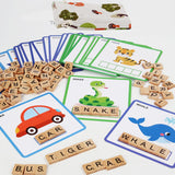 Maxbell Spelling Games with 100 Alphabet Blocks Montessori Toy for Kindergarten Kids