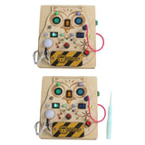 Maxbell Switch Busy Board Travel Toy for Educational Kindergarten Activities Centers no screwdriver