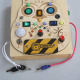 Maxbell Switch Busy Board Travel Toy for Educational Kindergarten Activities Centers with screwdriver