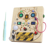 Maxbell Switch Busy Board Travel Toy for Educational Kindergarten Activities Centers with screwdriver