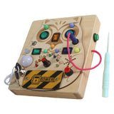 Maxbell Switch Busy Board Travel Toy for Educational Kindergarten Activities Centers with screwdriver