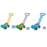 Maxbell Bubble Lawn Mower Automatic Bubble Maker for Party Supplies Outdoor New Year blue and green