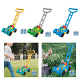 Maxbell Bubble Lawn Mower Automatic Bubble Maker for Party Supplies Outdoor New Year blue and green