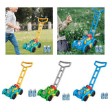 Maxbell Bubble Lawn Mower Automatic Bubble Maker for Party Supplies Outdoor New Year blue and green