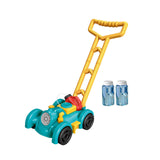 Maxbell Bubble Lawn Mower Automatic Bubble Maker for Party Supplies Outdoor New Year blue and green