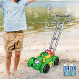 Maxbell Bubble Lawn Mower Automatic Bubble Maker for Party Supplies Outdoor New Year green
