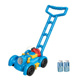 Maxbell Bubble Lawn Mower Automatic Bubble Maker for Party Supplies Outdoor New Year blue
