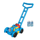 Maxbell Bubble Lawn Mower Automatic Bubble Maker for Party Supplies Outdoor New Year blue