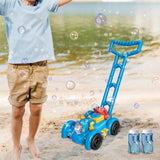 Maxbell Bubble Lawn Mower Automatic Bubble Maker for Party Supplies Outdoor New Year blue