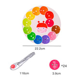 Maxbell Caterpillar Threading Toys Wood Gifts Clothes and Button Game for Boys Girls