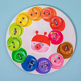 Maxbell Caterpillar Threading Toys Wood Gifts Clothes and Button Game for Boys Girls