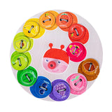 Maxbell Caterpillar Threading Toys Wood Gifts Clothes and Button Game for Boys Girls