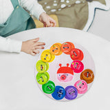 Maxbell Caterpillar Threading Toys Wood Gifts Clothes and Button Game for Boys Girls