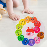 Maxbell Caterpillar Threading Toys Wood Gifts Clothes and Button Game for Boys Girls