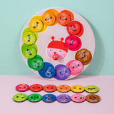 Maxbell Caterpillar Threading Toys Wood Gifts Clothes and Button Game for Boys Girls