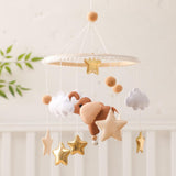 Maxbell Baby Mobile for Crib for Ages 0+ Months Colorful Handmade Visual Development