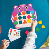 Maxbell Wooden Shape Matching Game Kids Valentines Day Gifts for 4 5 6 Year Old Kids Violet