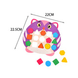 Maxbell Wooden Shape Matching Game Kids Valentines Day Gifts for 4 5 6 Year Old Kids Violet