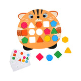 Maxbell Wooden Shape Matching Game Kids Valentines Day Gifts for 4 5 6 Year Old Kids Orange