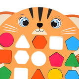 Maxbell Wooden Shape Matching Game Kids Valentines Day Gifts for 4 5 6 Year Old Kids Orange