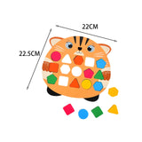 Maxbell Wooden Shape Matching Game Kids Valentines Day Gifts for 4 5 6 Year Old Kids Orange