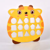 Maxbell Wooden Shape Matching Game Kids Valentines Day Gifts for 4 5 6 Year Old Kids Yellow