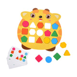 Maxbell Wooden Shape Matching Game Kids Valentines Day Gifts for 4 5 6 Year Old Kids Yellow