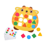 Maxbell Wooden Shape Matching Game Kids Valentines Day Gifts for 4 5 6 Year Old Kids Yellow