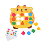 Maxbell Wooden Shape Matching Game Kids Valentines Day Gifts for 4 5 6 Year Old Kids Yellow