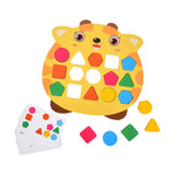 Maxbell Wooden Shape Matching Game Kids Valentines Day Gifts for 4 5 6 Year Old Kids Yellow