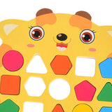 Maxbell Wooden Shape Matching Game Kids Valentines Day Gifts for 4 5 6 Year Old Kids Yellow