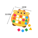 Maxbell Wooden Shape Matching Game Kids Valentines Day Gifts for 4 5 6 Year Old Kids Yellow