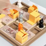 Maxbell Cats and Boxes Brain Teasers Kids Board Game for Kids Boys Girls Babies brown