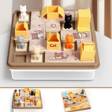 Maxbell Cats and Boxes Brain Teasers Kids Board Game for Kids Boys Girls Babies brown