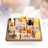 Maxbell Cats and Boxes Brain Teasers Kids Board Game for Kids Boys Girls Babies brown