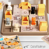 Maxbell Cats and Boxes Brain Teasers Kids Board Game for Kids Boys Girls Babies brown