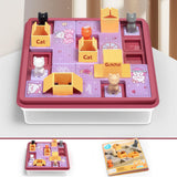 Maxbell Cats and Boxes Brain Teasers Kids Board Game for Kids Boys Girls Babies violet
