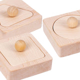 Maxbell Wooden Shape Peg Puzzle Shape Recognition Geometric Peg Shapes for Kids Gift