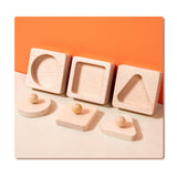 Maxbell Wooden Shape Peg Puzzle Shape Recognition Geometric Peg Shapes for Kids Gift