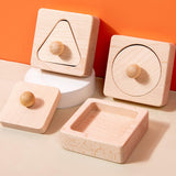 Maxbell Wooden Shape Peg Puzzle Shape Recognition Geometric Peg Shapes for Kids Gift