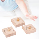 Maxbell Wooden Shape Peg Puzzle Shape Recognition Geometric Peg Shapes for Kids Gift